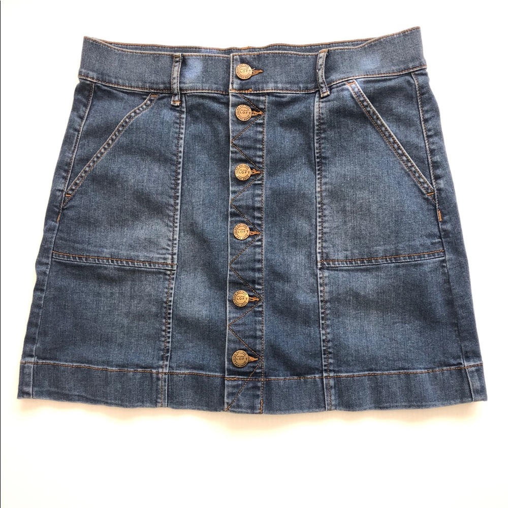 LOFT denim mini skirt - Picture 2 of 6